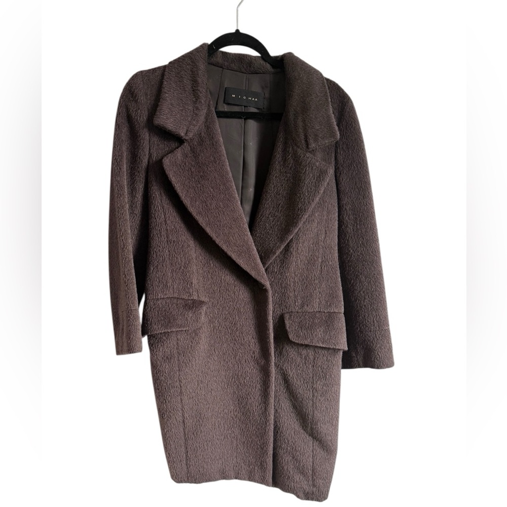 MICHAA Korean Designed Chocolate Brown Coat, Size Medium